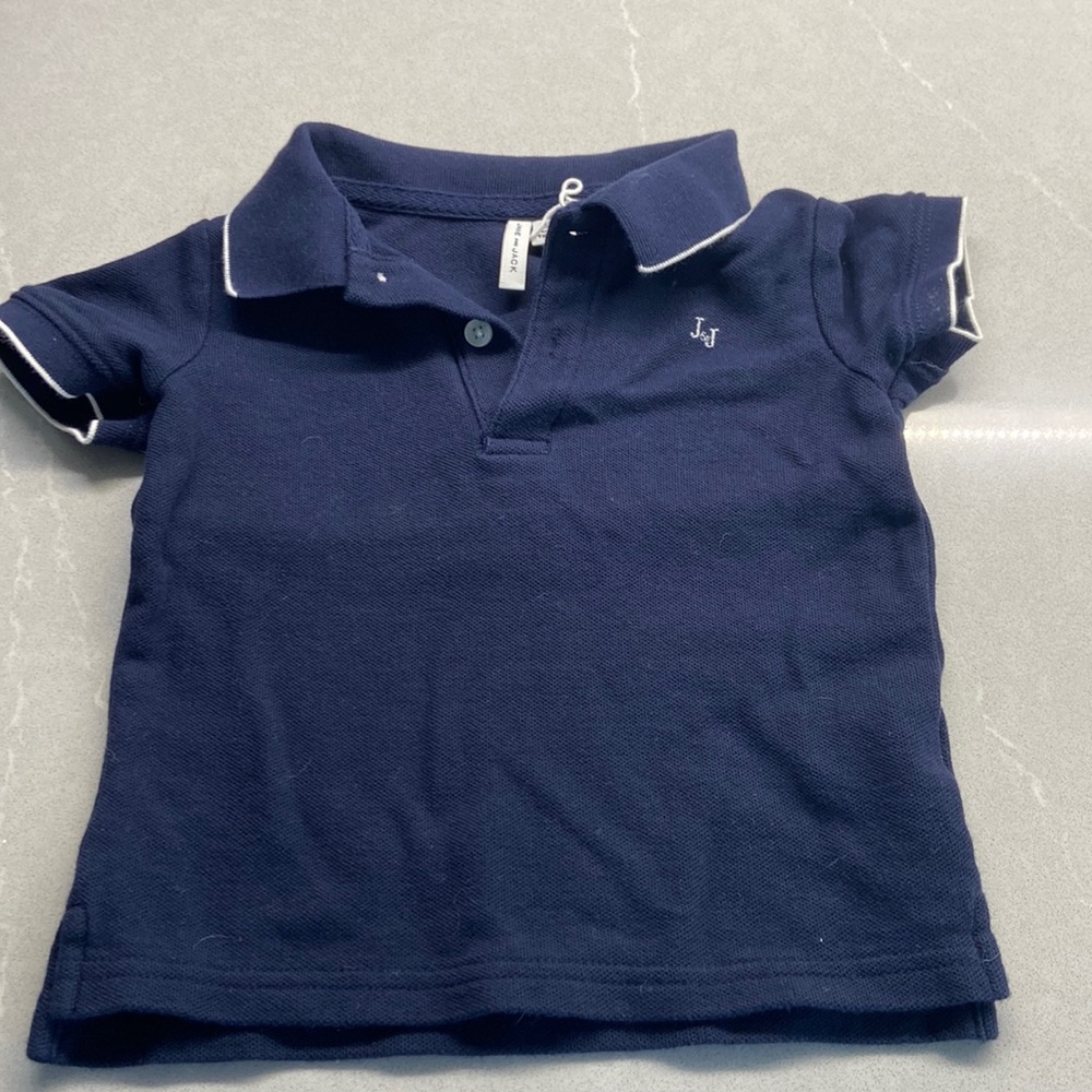 Janie & Jack baby boys navy polo